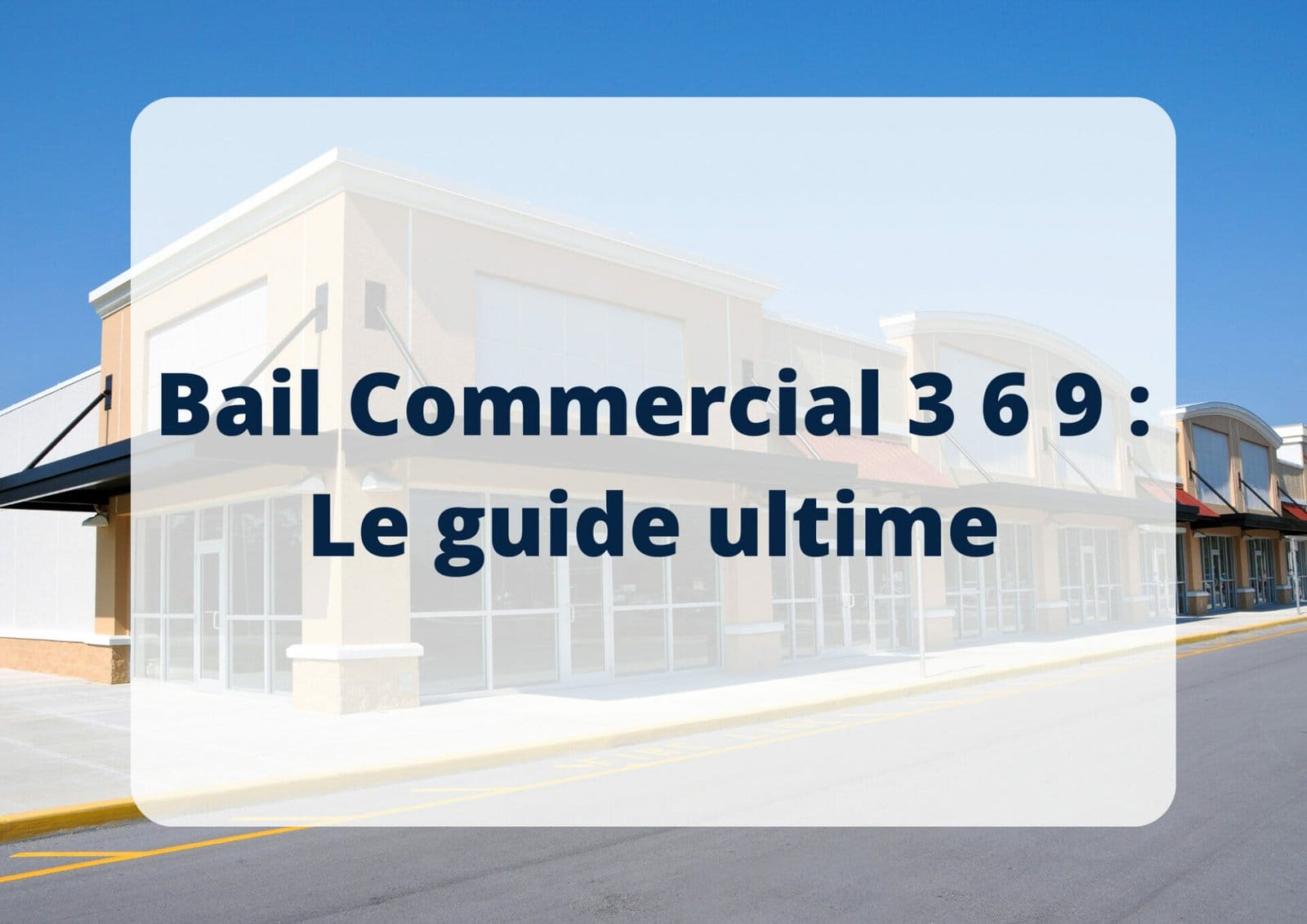Bail Commercial 3 6 9 : Le guide ultime
